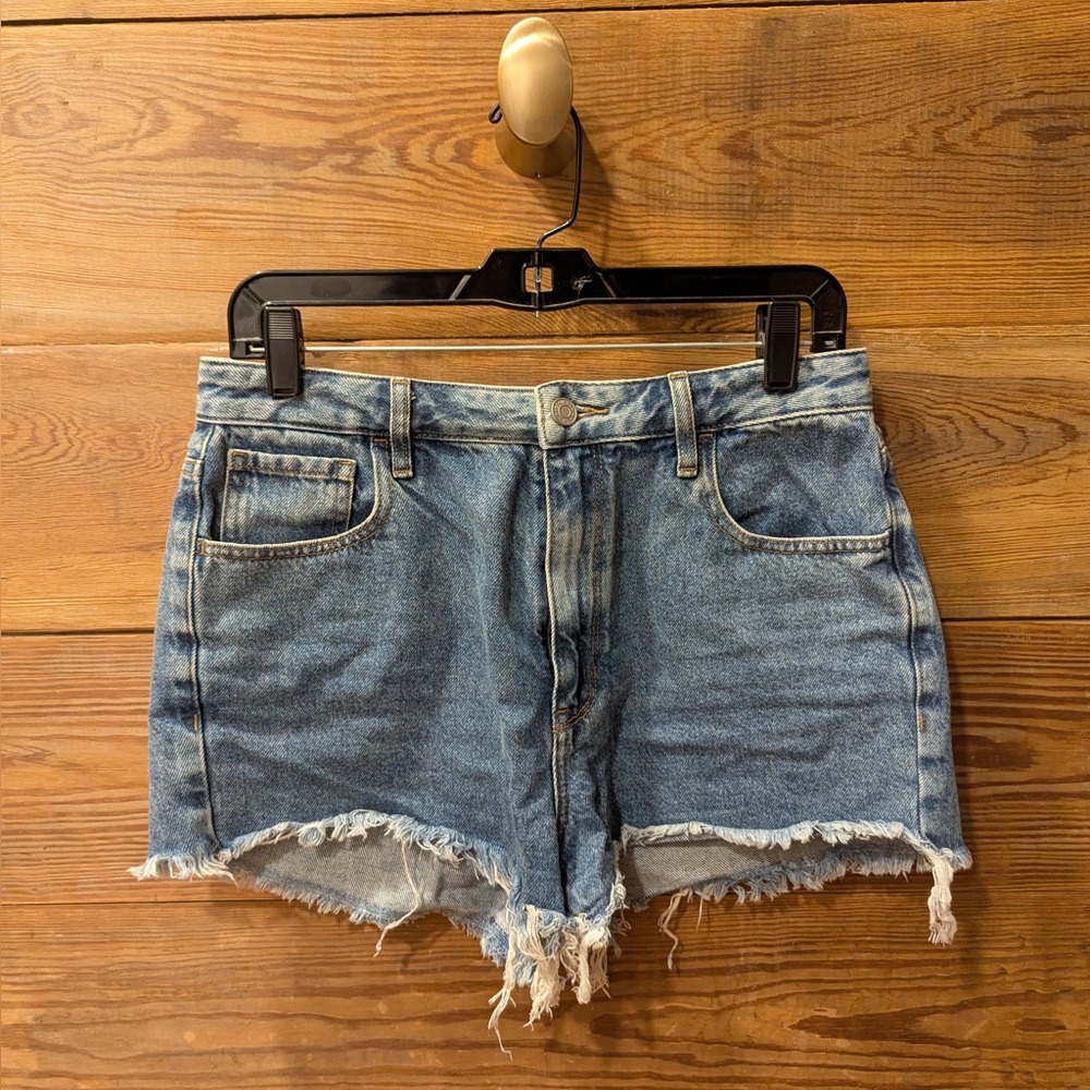 PacSun high rise denim cut off shorts